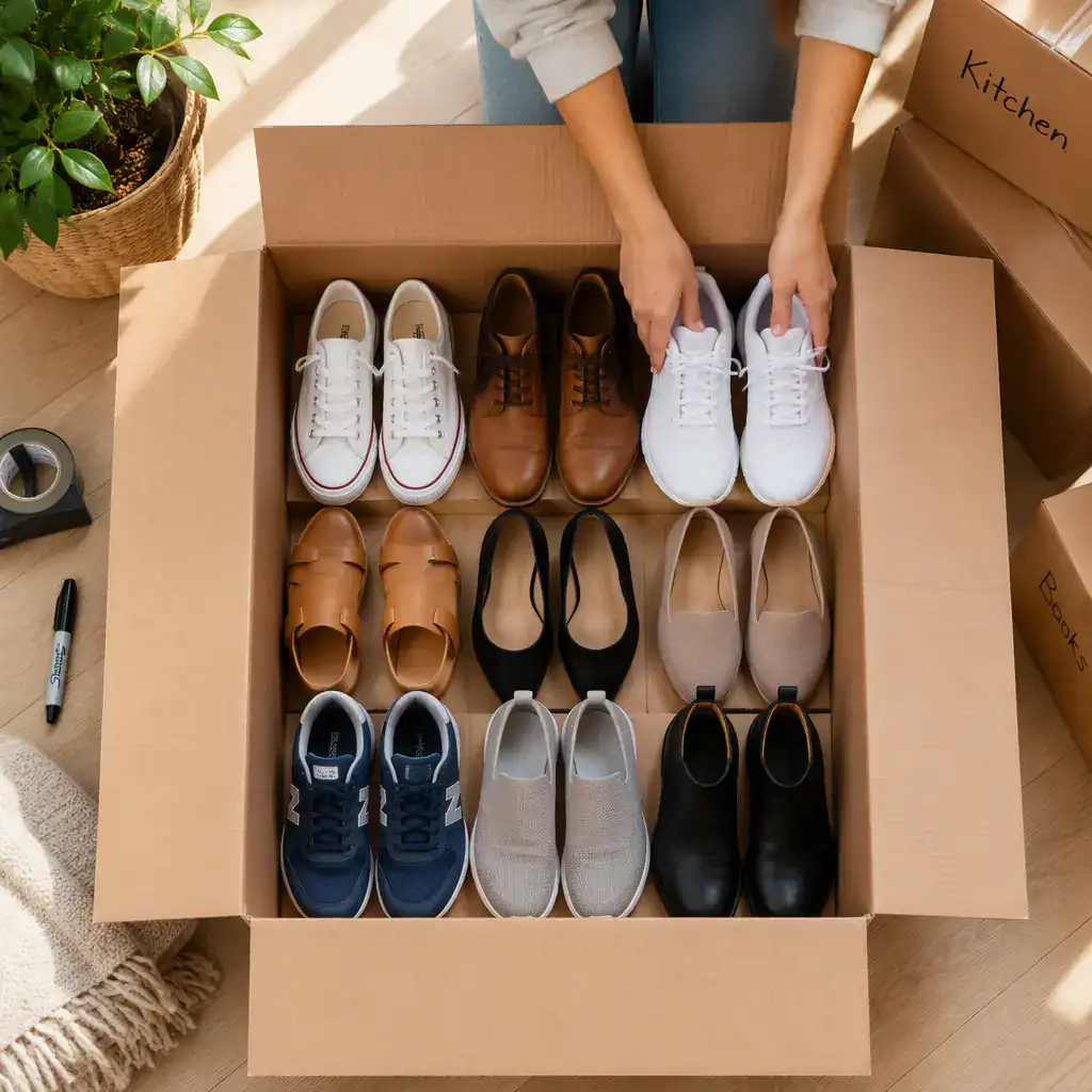 How to Pack Shoes for Moving